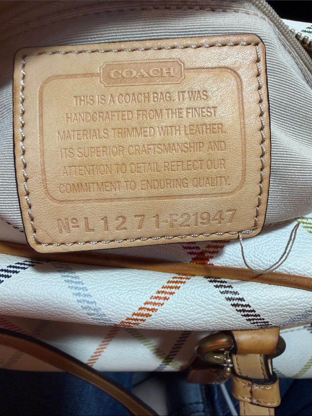 Coach Old Money 2012 Peyton Tattersall Plaid Satchel (EUC) - Picture 2 of 15